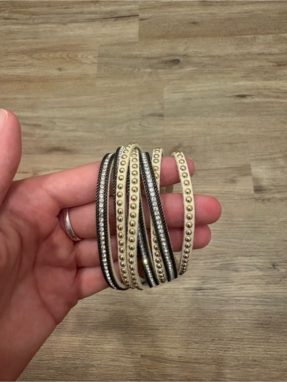 Women's Multi-Strand Studded Wrap Bracelet